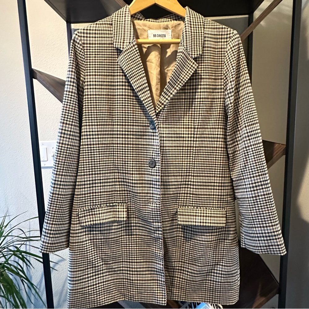 BB Dakota Oversized Plaid Jacket Medium
